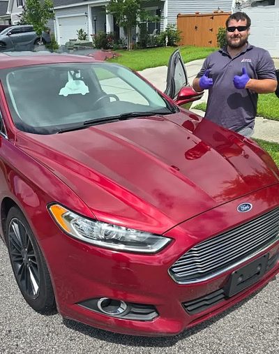Completed windshield replacement with clean finish — quality results delivered to your Ladson home